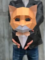 Chat en costume papercraft 3D