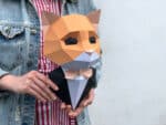 Chat en costume papercraft 3D