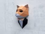 Chat en costume papercraft 3D