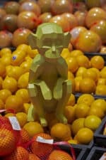 Singe assis en papercraft 3D