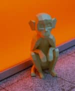 Singe assis en papercraft 3D