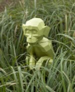 Singe assis en papercraft 3D