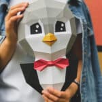 Papercraft di pinguino in origami 3D