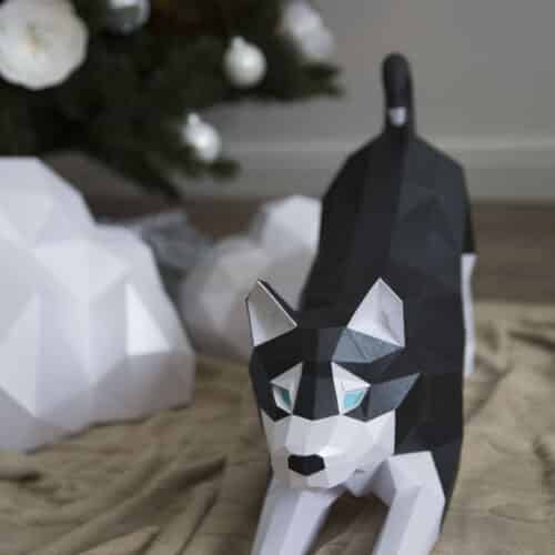 Husky en papercraft 3D