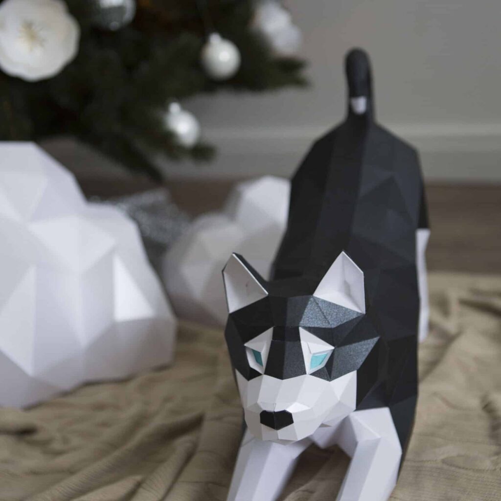 Husky en papercraft 3D