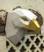 Sculpture tête d'aigle en papercraft 3D