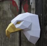 Sculpture tête d'aigle en papercraft 3D