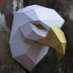 Sculpture tête d'aigle en papercraft 3D