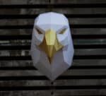 Sculpture tête d'aigle en papercraft 3D