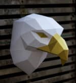 Sculpture tête d'aigle en papercraft 3D