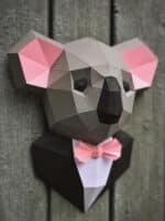 Koala en costume en papercraft 3D