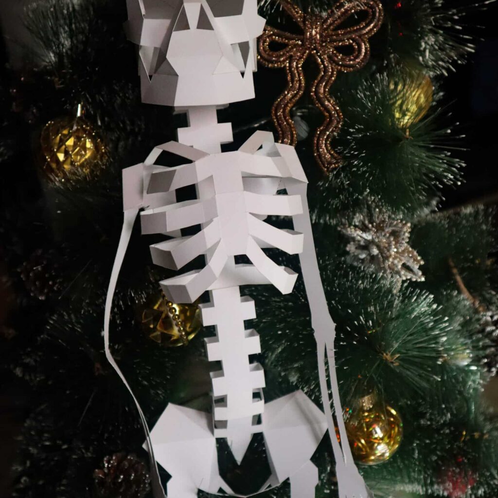 Papercraft 3D squelette Halloween
