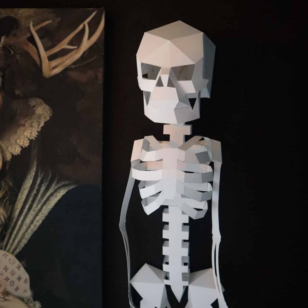 Papercraft 3D squelette Halloween