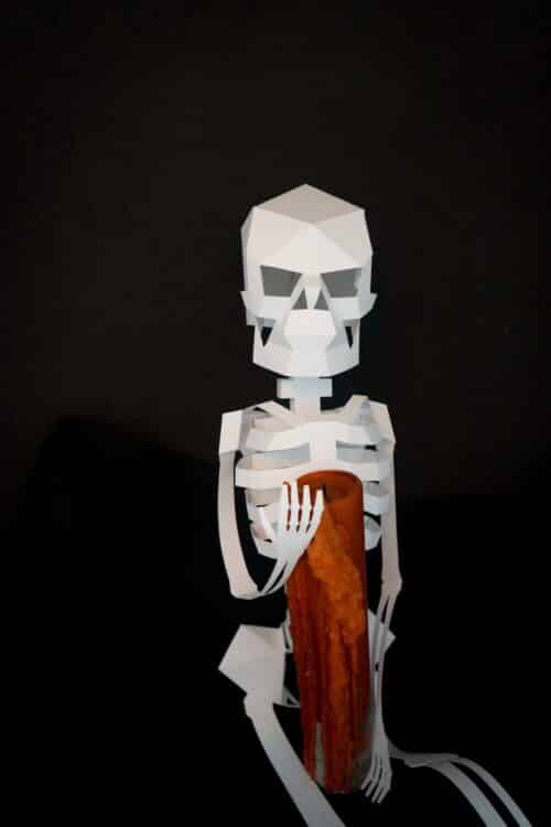 Papercraft 3D squelette Halloween
