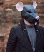 Masque rat en papercraft 3D