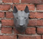 Tête de bull terrier en papercraft 3D