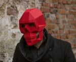 Masque crâne gothique en papercraft 3D