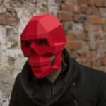 Masque crâne gothique en papercraft 3D