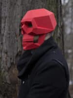 Masque crâne gothique en papercraft 3D
