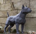 Bull terrier en papercraft 3D