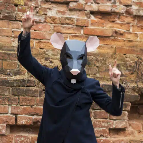 Masque rat en papercraft 3D