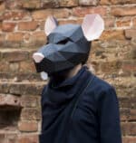 Masque rat en papercraft 3D