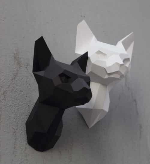 Tête de sphynx en papercraft 3D