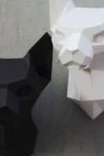 Tête de sphynx en papercraft 3D