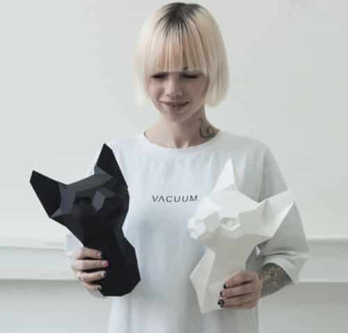 Tête de sphynx en papercraft 3D