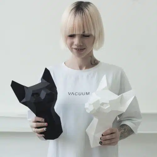Tête de sphynx en papercraft 3D