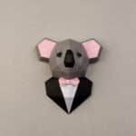 Koala en costume en papercraft 3D