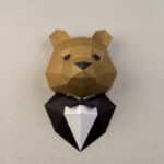 Ours en costume papercraft 3D