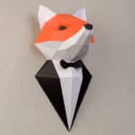 Papercraft 3D renard en costume