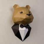 Ours en costume papercraft 3D