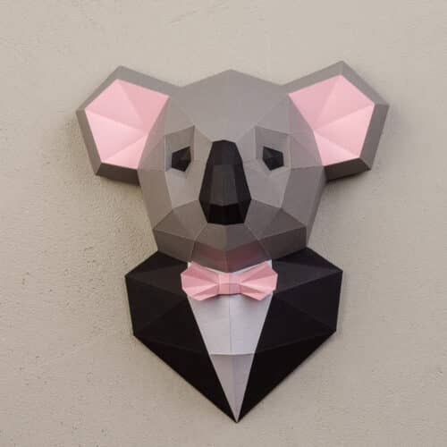 Koala en costume en papercraft 3D