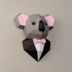 Koala en costume en papercraft 3D