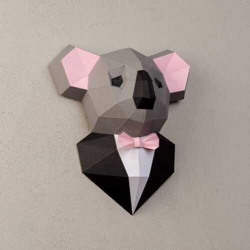 Koala en costume en papercraft 3D
