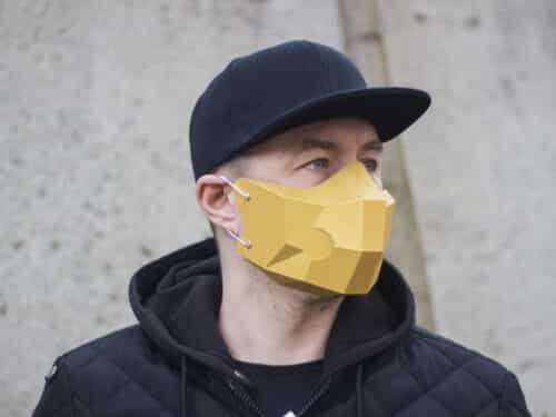 Masque polygonal en papercraft 3D