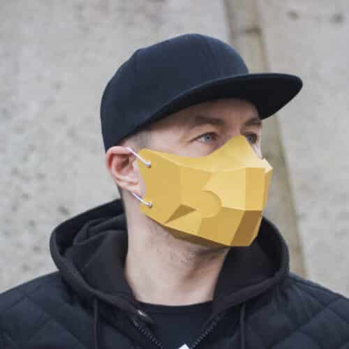 Masque polygonal en papercraft 3D