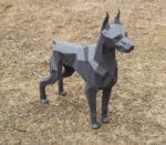 Doberman en papercraft 3D