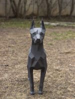 Doberman en papercraft 3D