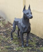 Doberman en papercraft 3D