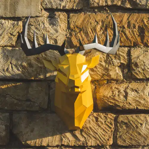 Tête de cerf en papercraft 3D