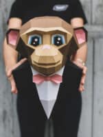 Singe en papercraft 3D