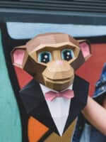 Singe en papercraft 3D