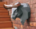 Tête de taureau en papercraft 3D
