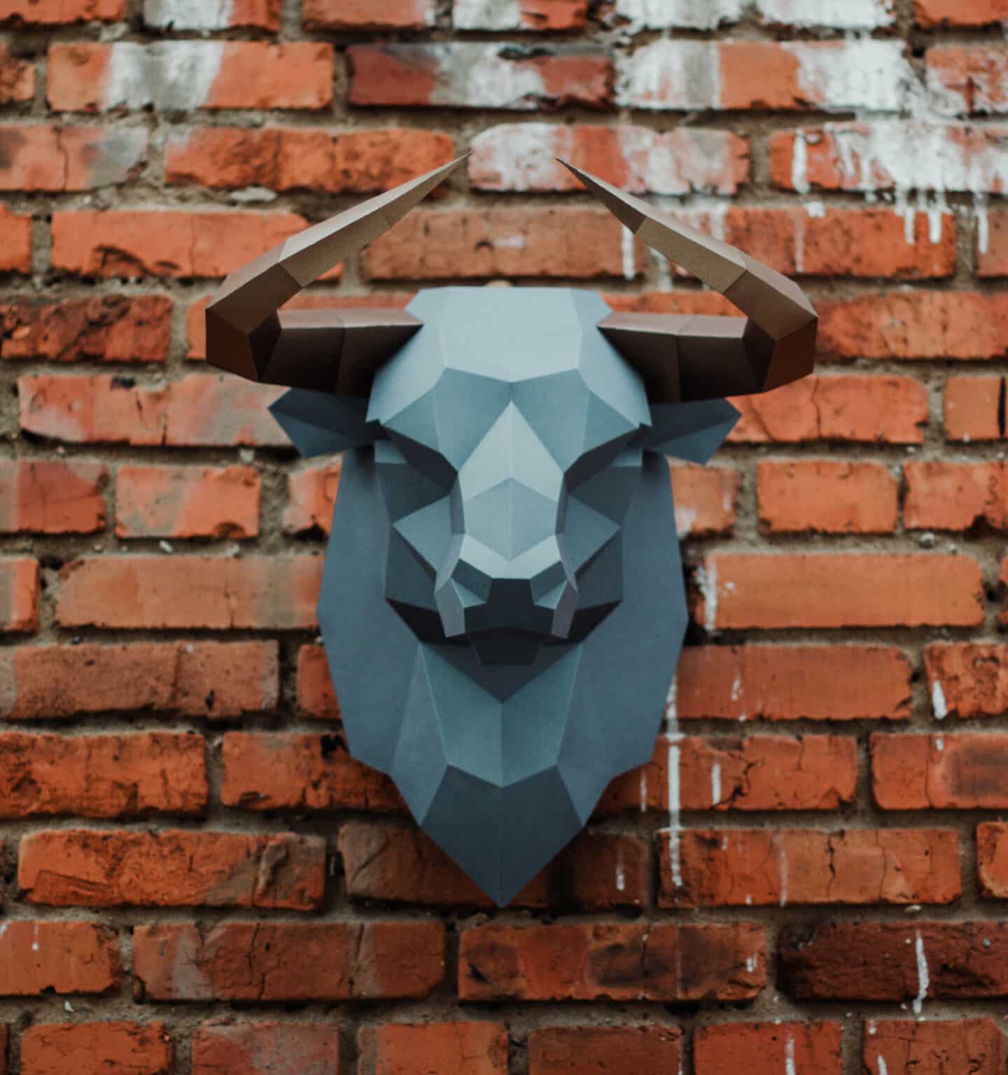 Papercraft bull en origami 3D Papercraft bull en origami 3D
