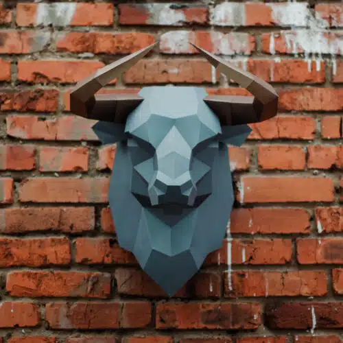Tête de taureau en papercraft 3D