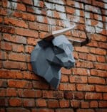 Tête de taureau en papercraft 3D