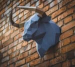 Tête de taureau en papercraft 3D